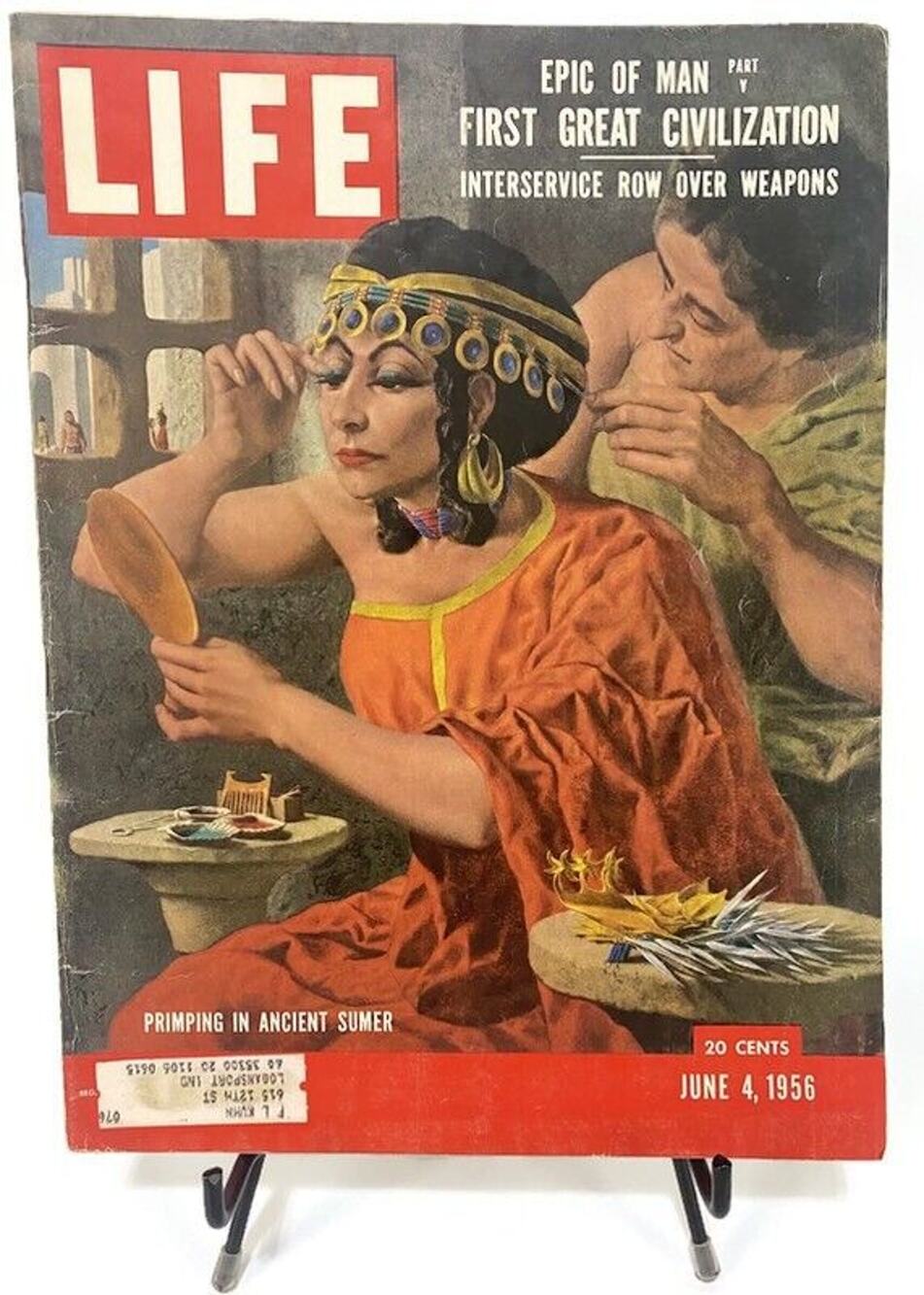 LIFE Magazine June 4 1956 Epic of Man Ancient Civilization Primping Vintage